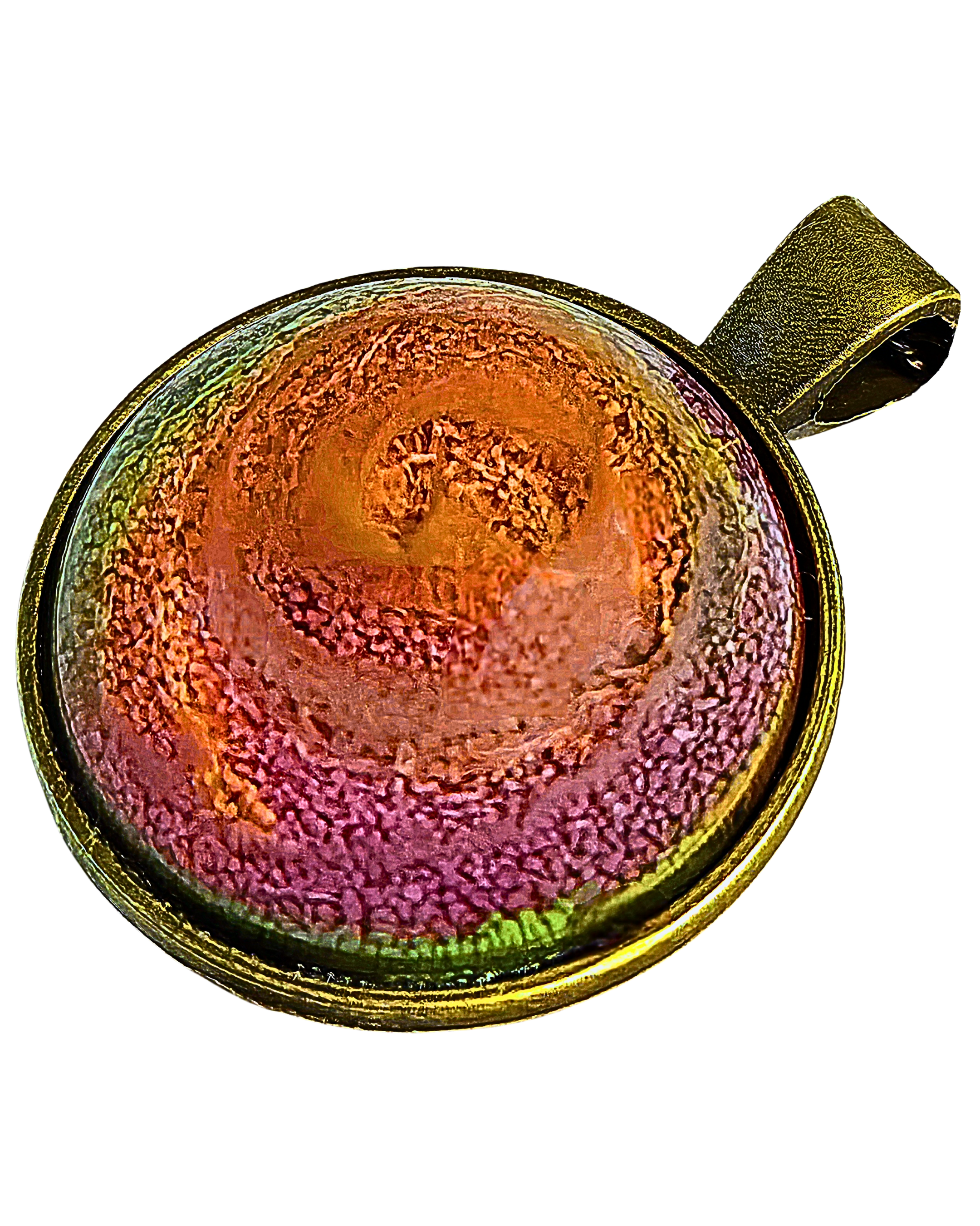 SORBET Handmade Resin Pendant Necklace | Round Petri Jewelry