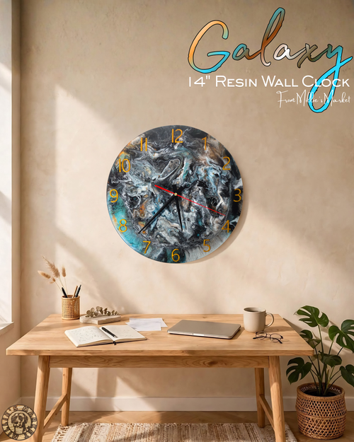 GALAXY Handmade Resin Wall Clock