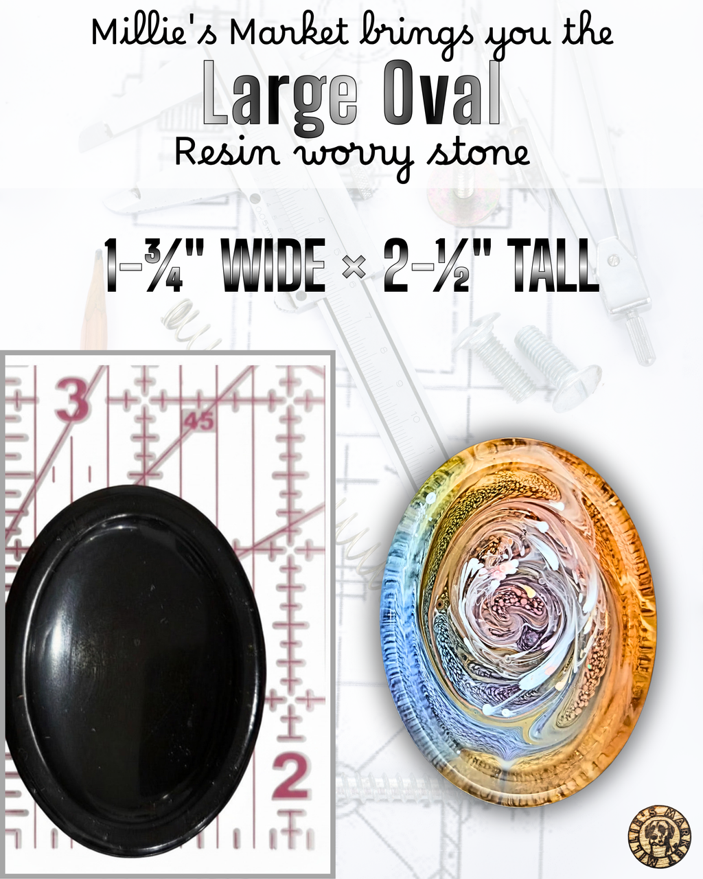 BUFFALO PLAID Resin Petri Worry Stone