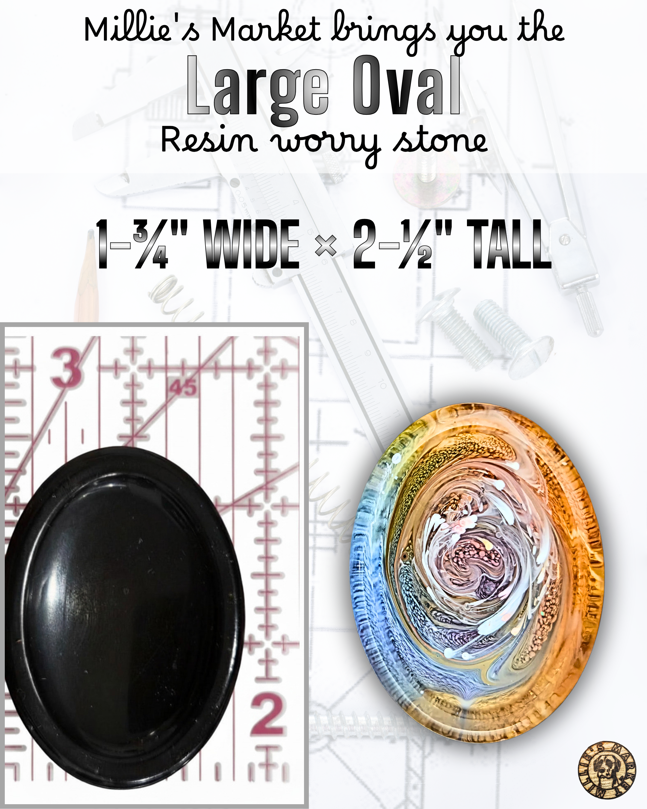 BUFFALO PLAID Resin Petri Worry Stone