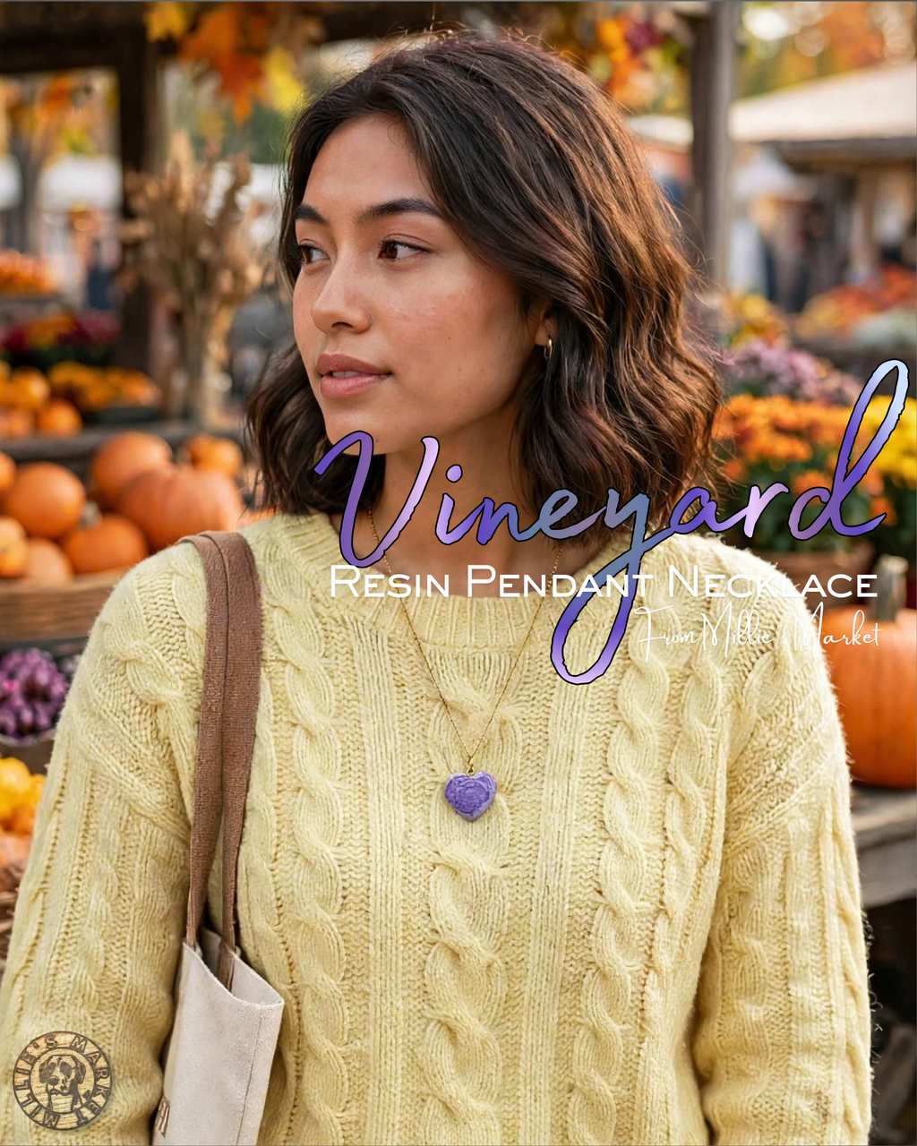 VINEYARD Handmade Resin Petri Pendant Necklace