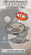 TAIJITU Handmade Resin Pendant Necklace | Iridescent Bubbles