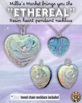 ETHEREAL Handmade Resin Heart Pendant Necklace