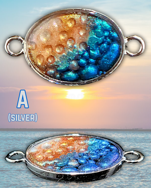DYSIS Handmade Resin Pendant Necklace | Iridescent Bubbles