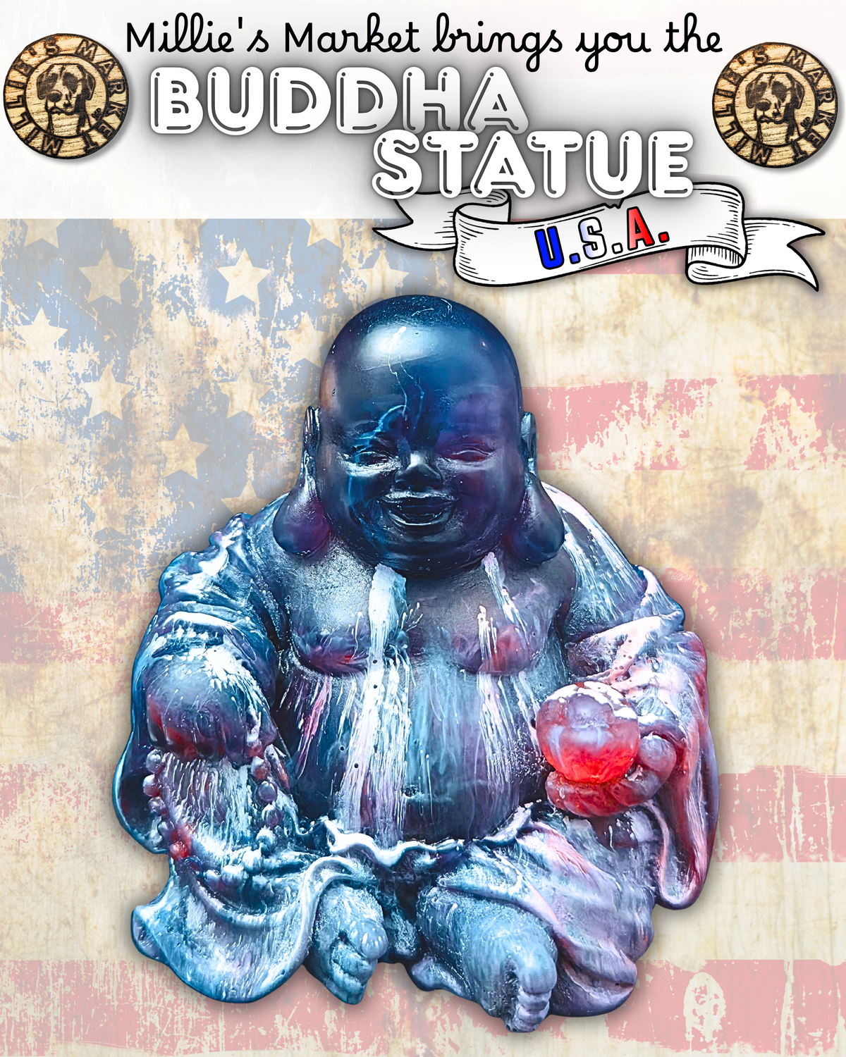 Handmade Resin Buddha Statue