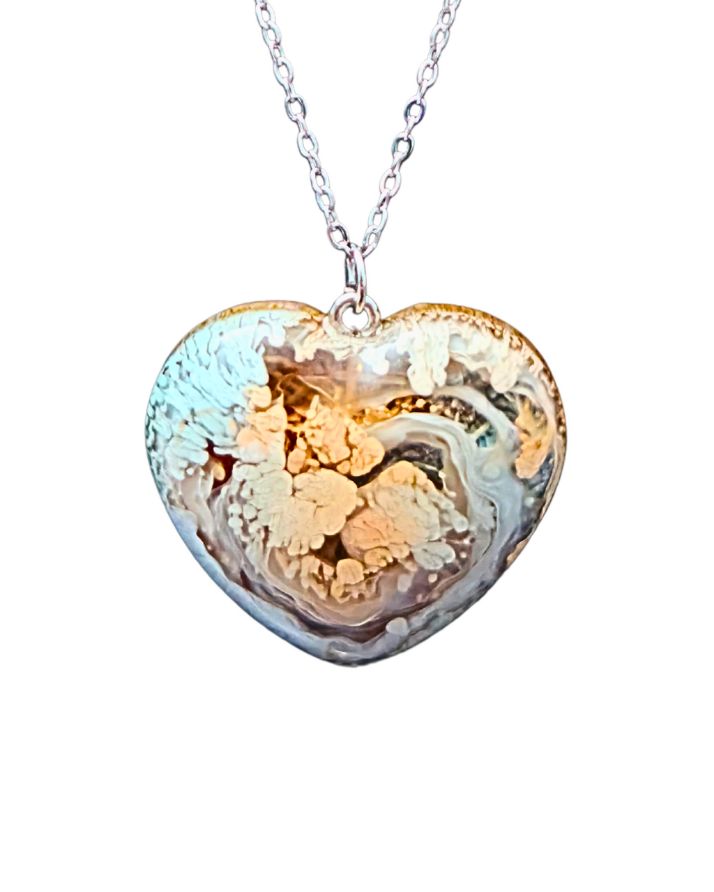 CORAL REEF Handmade Resin Petri Pendant Necklace