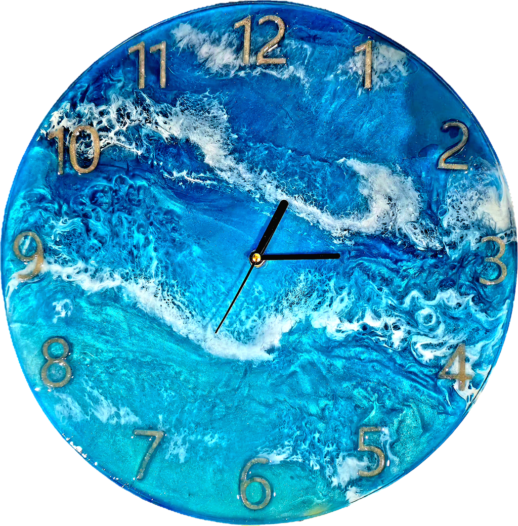 POSEIDON Handmade Resin Wall Clock