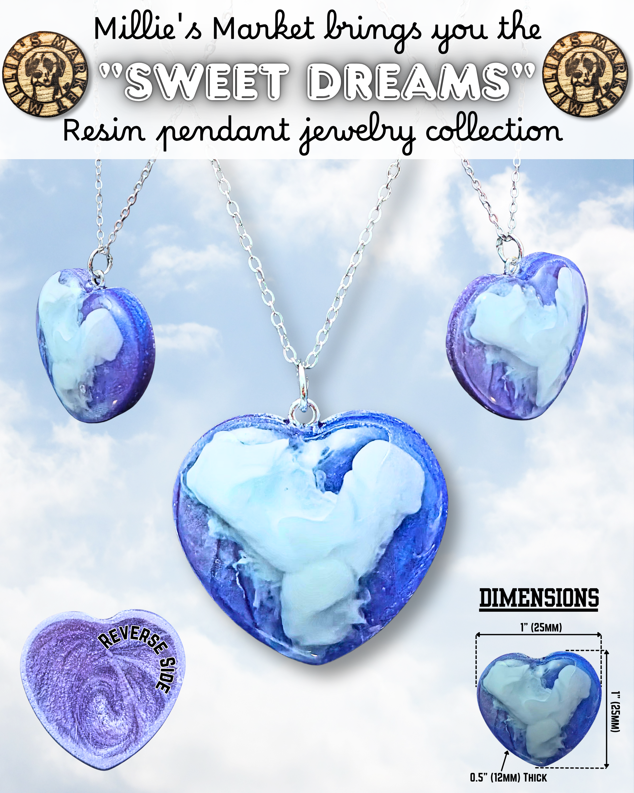 SWEET DREAMS Handmade Resin Pendant Jewelry Collection