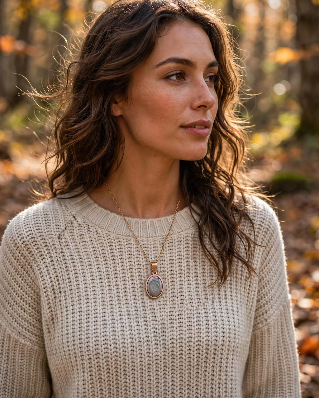 FOREST NYMPH Handmade Resin Petri Pendant Necklace