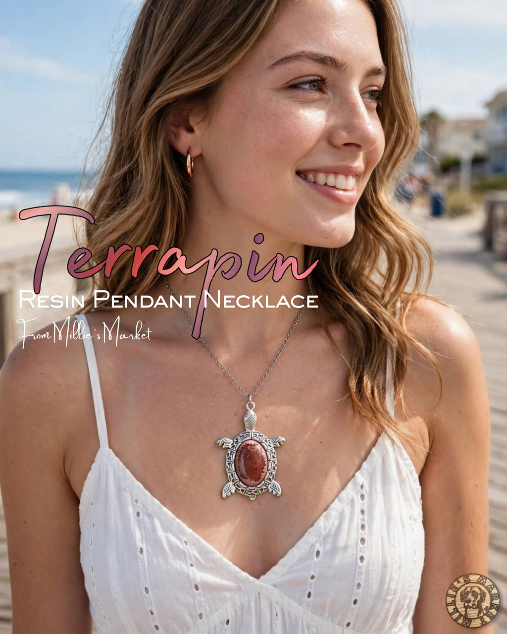 TERRAPIN Handmade Resin Petri Pendant Necklace
