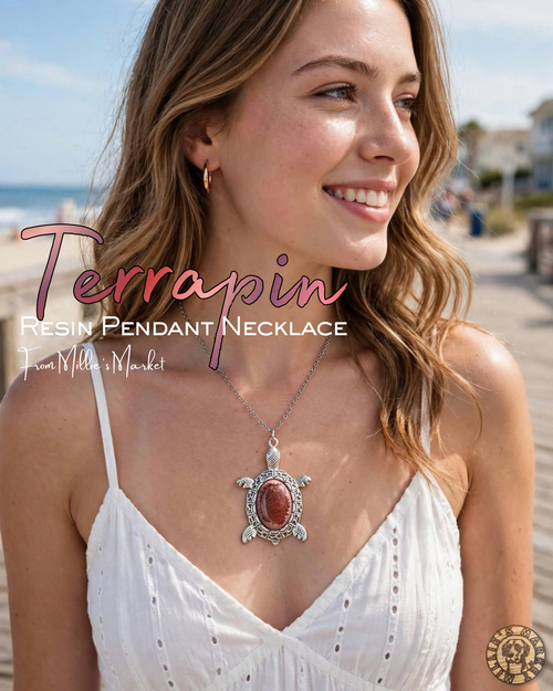 TERRAPIN Handmade Resin Petri Pendant Necklace