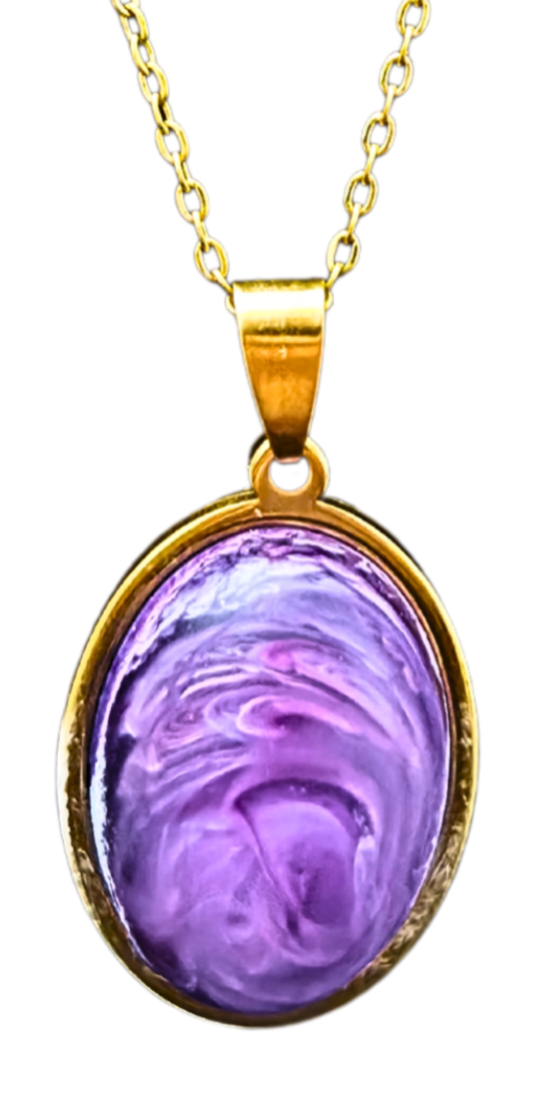 ALZHEIMER'S AWARENESS Handmade Resin Petri Pendant Collection