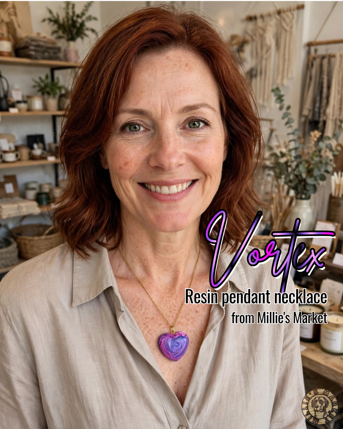 VORTEX Handmade Resin Petri Pendant Necklace