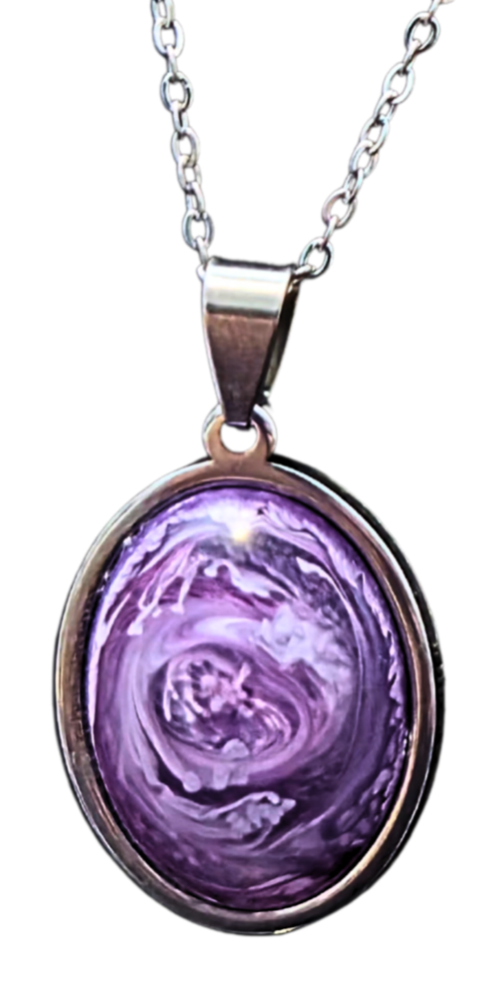 ALZHEIMER'S AWARENESS Handmade Resin Petri Pendant Collection
