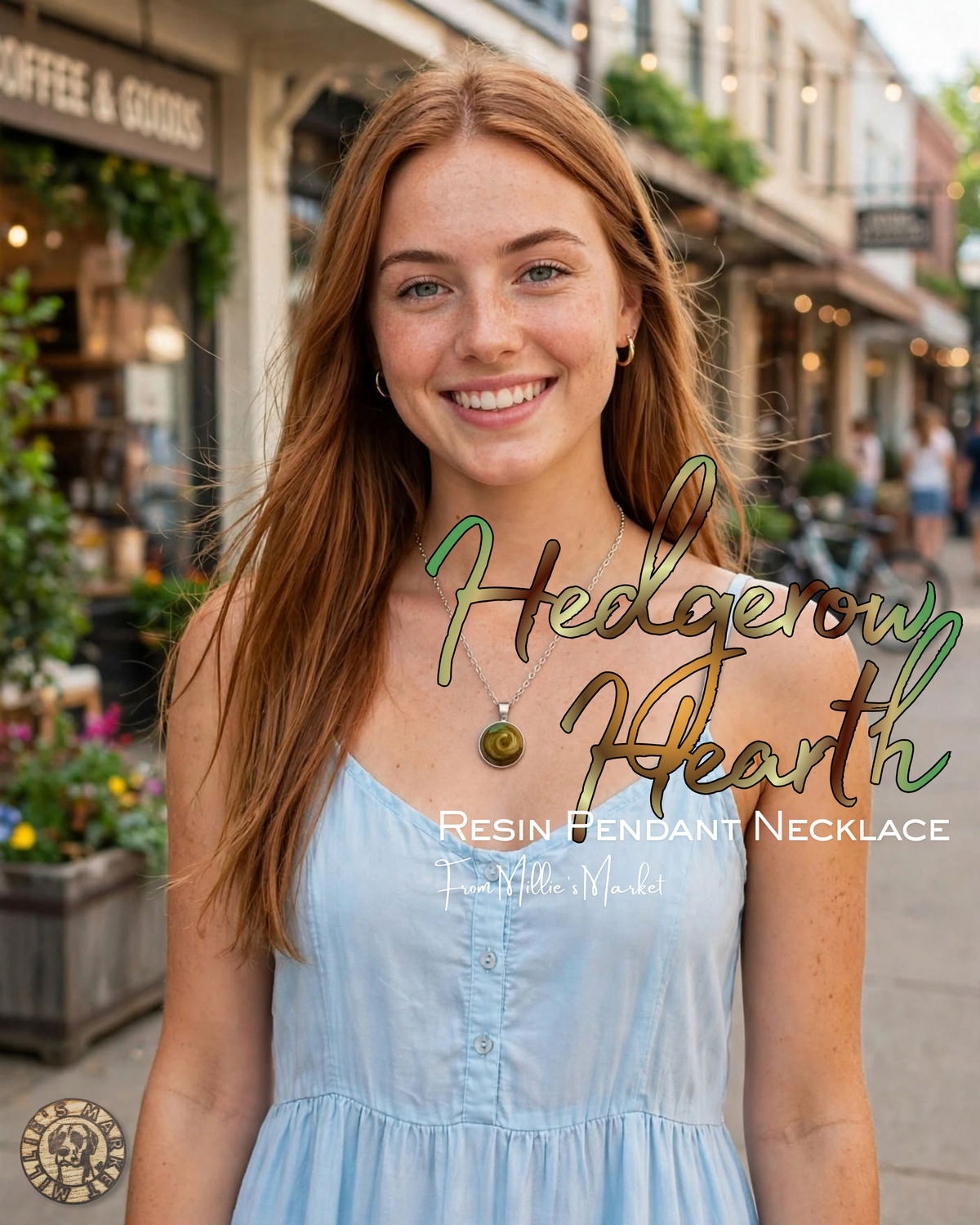 HEDGEROW HEARTH Handmade Resin Petri Pendant Necklace Collection