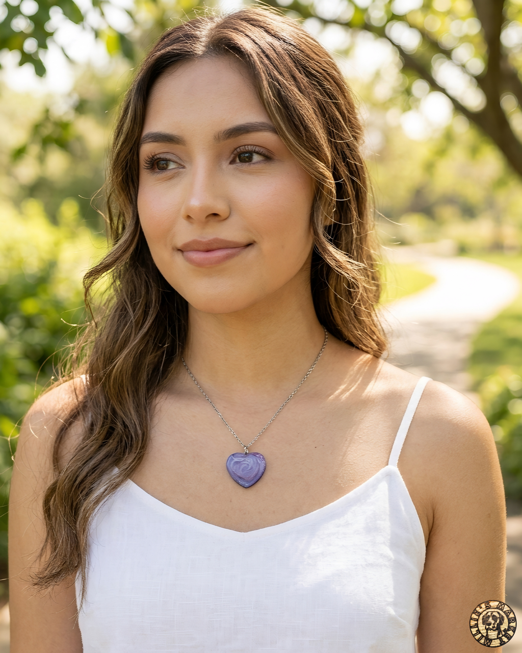 COTTON CANDY Handmade Resin Petri Pendant Necklace