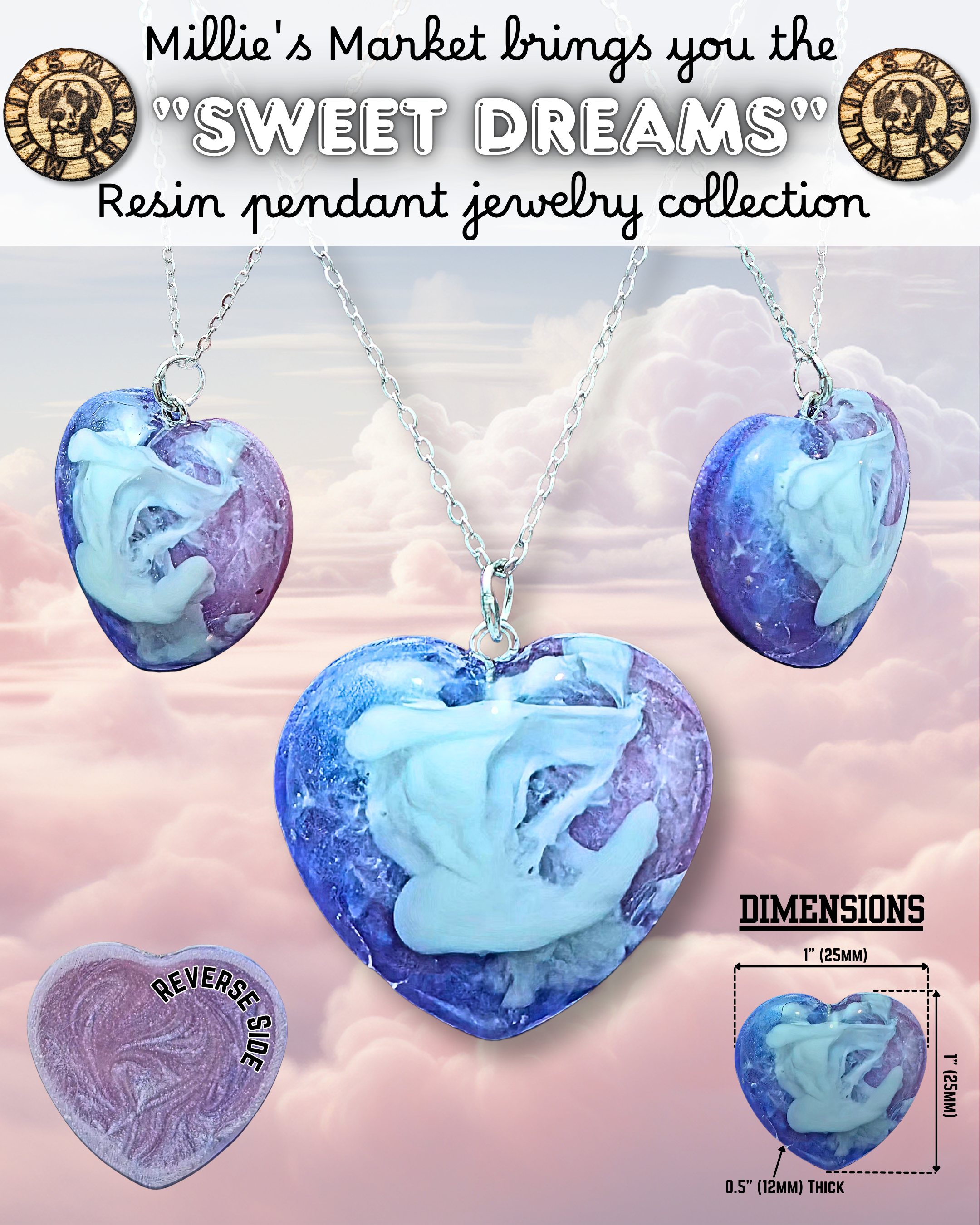 SWEET DREAMS Handmade Resin Pendant Jewelry Collection