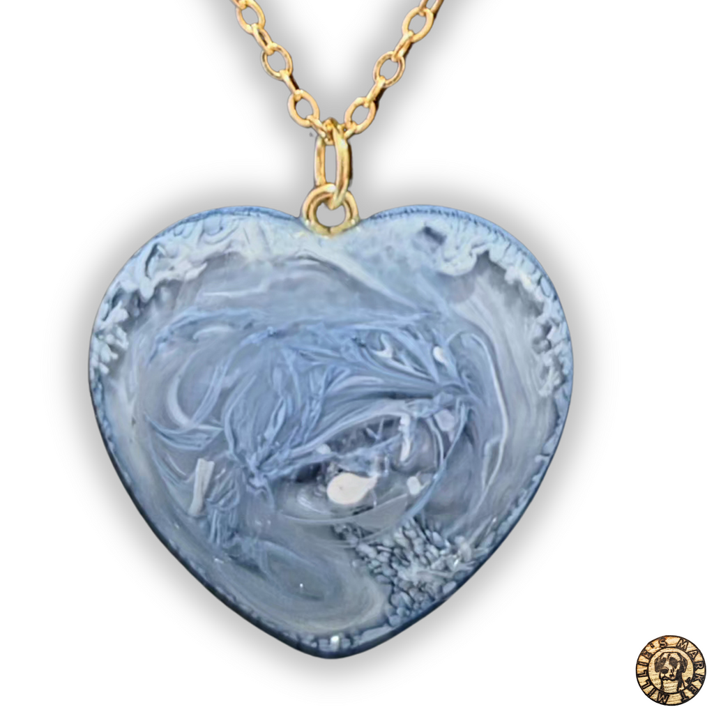 CLOUD NINE Handmade Resin Petri Pendant Necklace