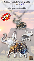 JUMBO Handmade Resin Pendant Necklace | Iridescent Bubbles