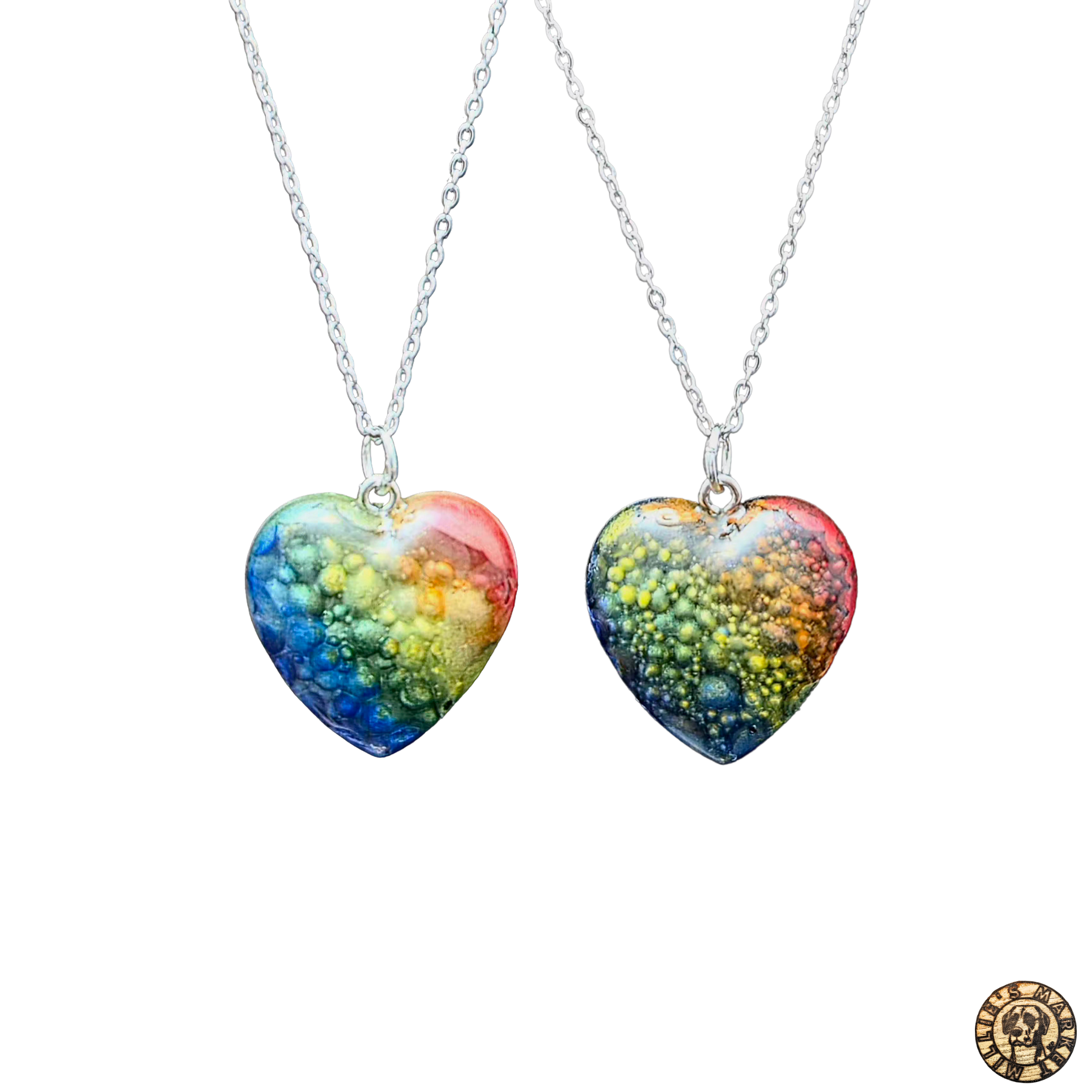 ROY-G-BIV Handmade Resin Pendant Necklace