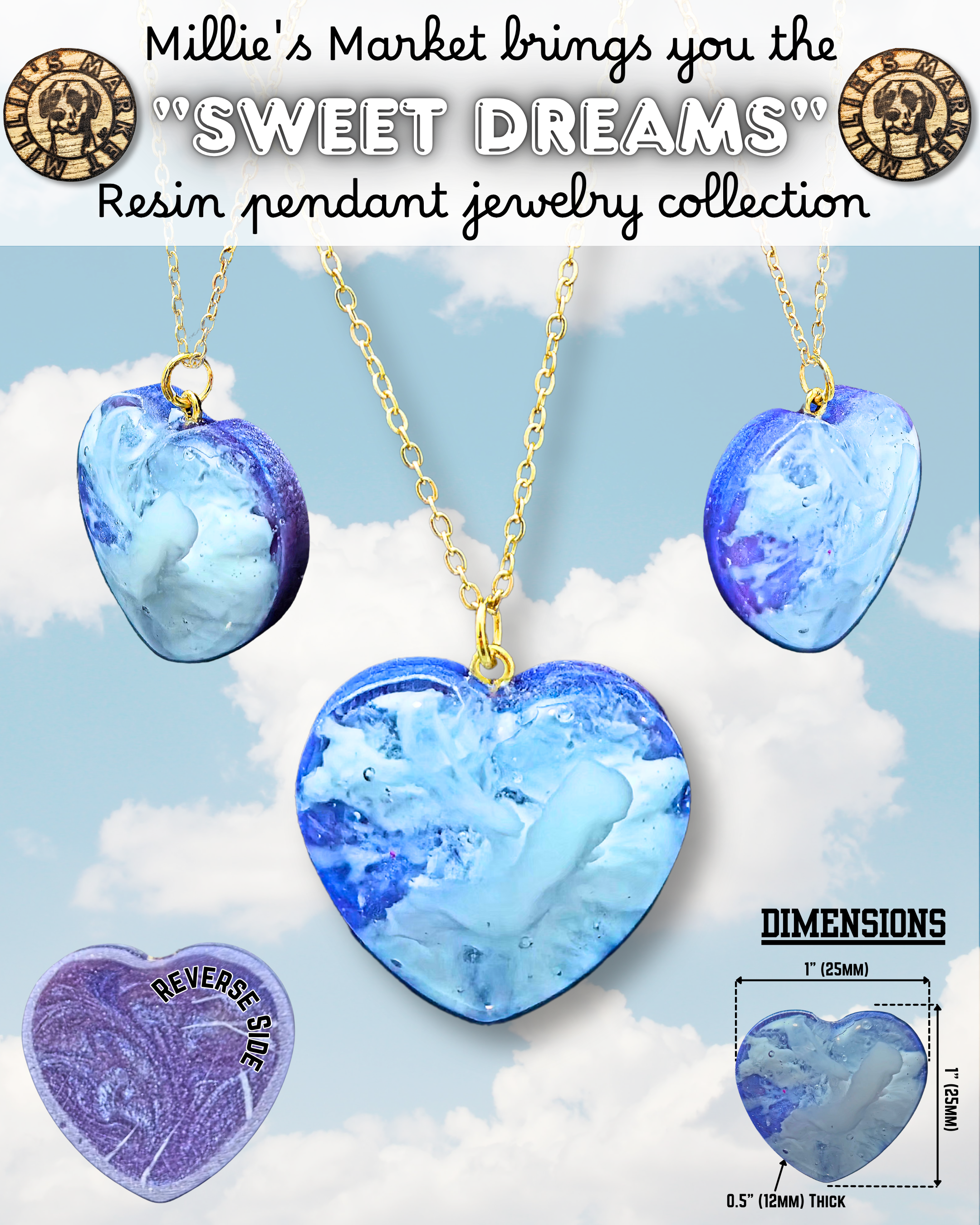 SWEET DREAMS Handmade Resin Pendant Jewelry Collection
