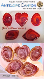 ANTELOPE CANYON Handmade Resin Petri Worry Stone