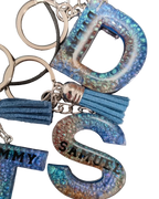 Handmade Personalized Resin Initial Keychain