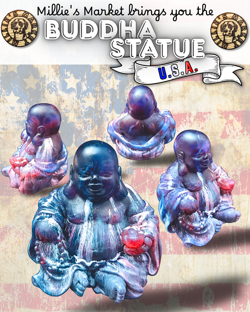 Handmade Resin Buddha Statue