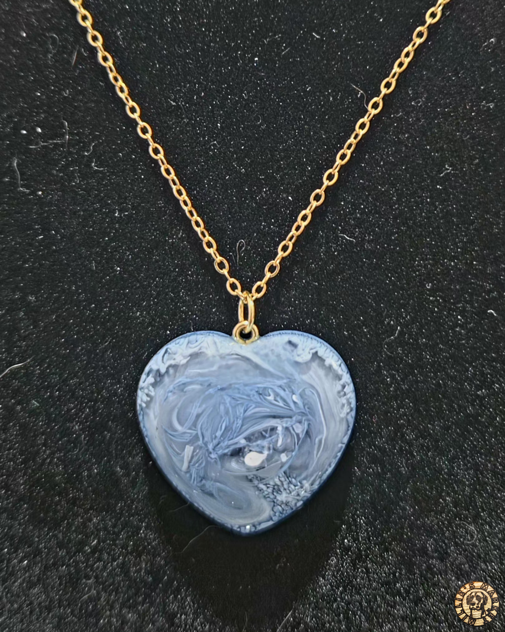 CLOUD NINE Handmade Resin Petri Pendant Necklace