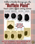 BUFFALO PLAID Resin Petri Worry Stone