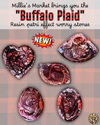 BUFFALO PLAID Resin Petri Worry Stone