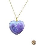 PURPLE RAIN Handmade Resin Petri Pendant Necklace