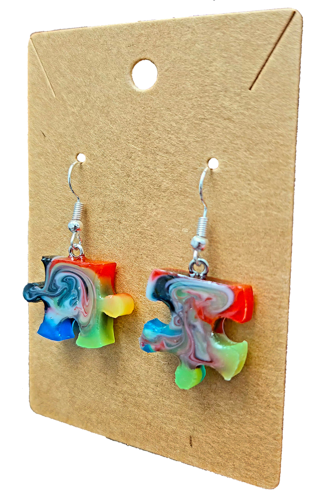 AUTISM AWARENESS Handmade Resin Petri Pendant Necklace