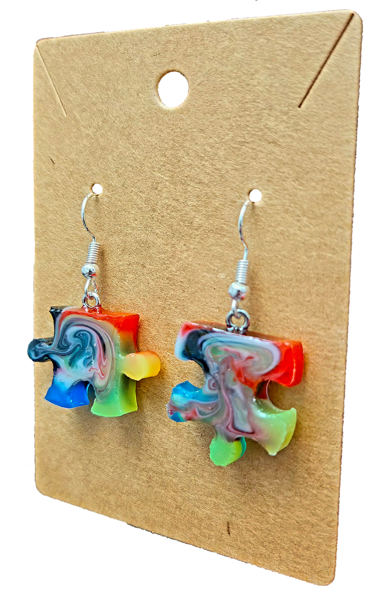 AUTISM AWARENESS Handmade Resin Petri Pendant Necklace