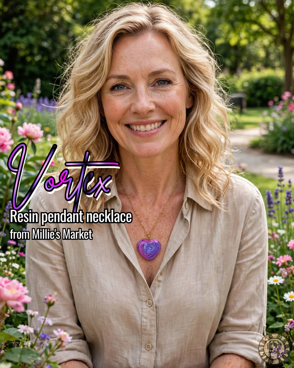 VORTEX Handmade Resin Petri Pendant Necklace