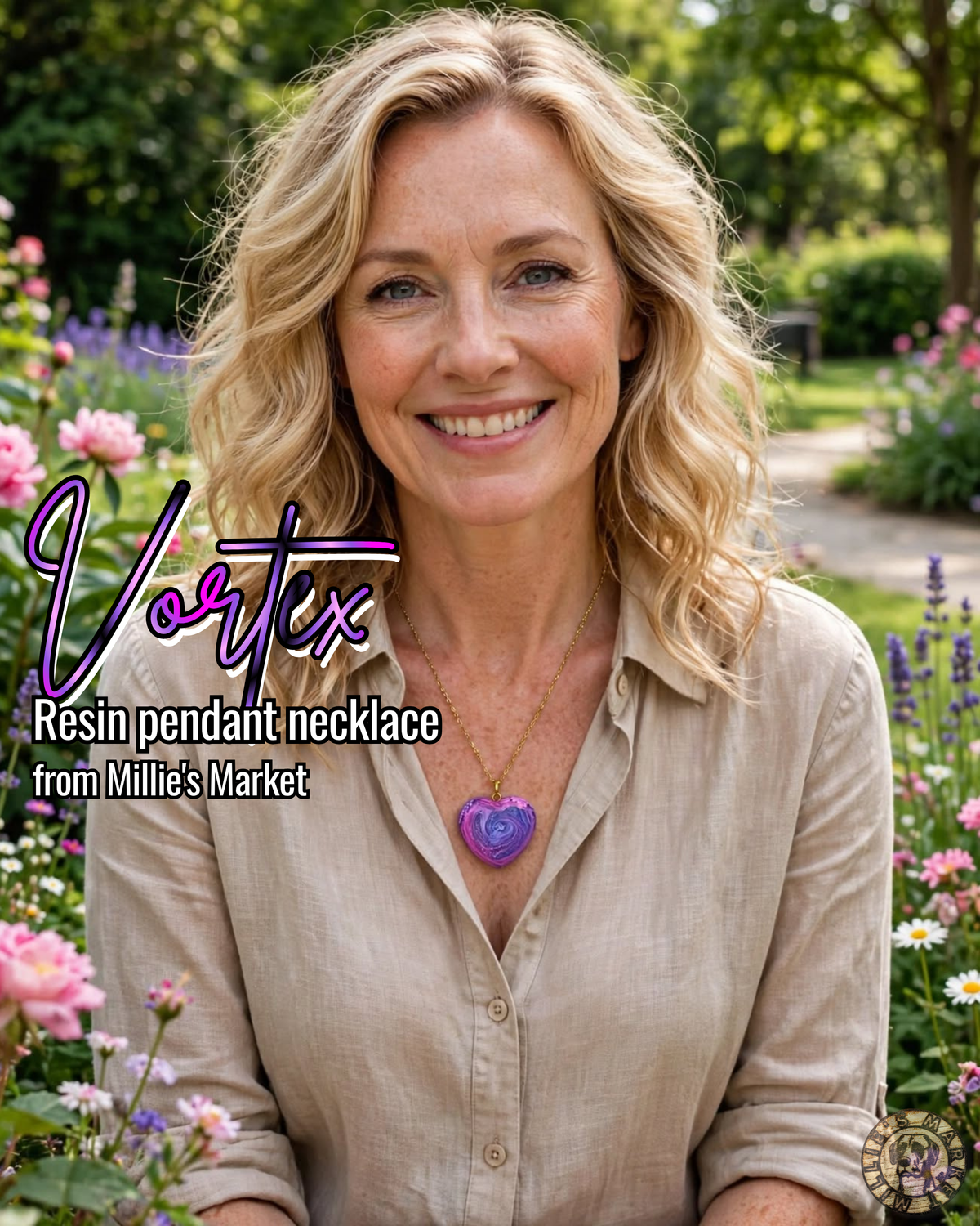VORTEX Handmade Resin Petri Pendant Necklace