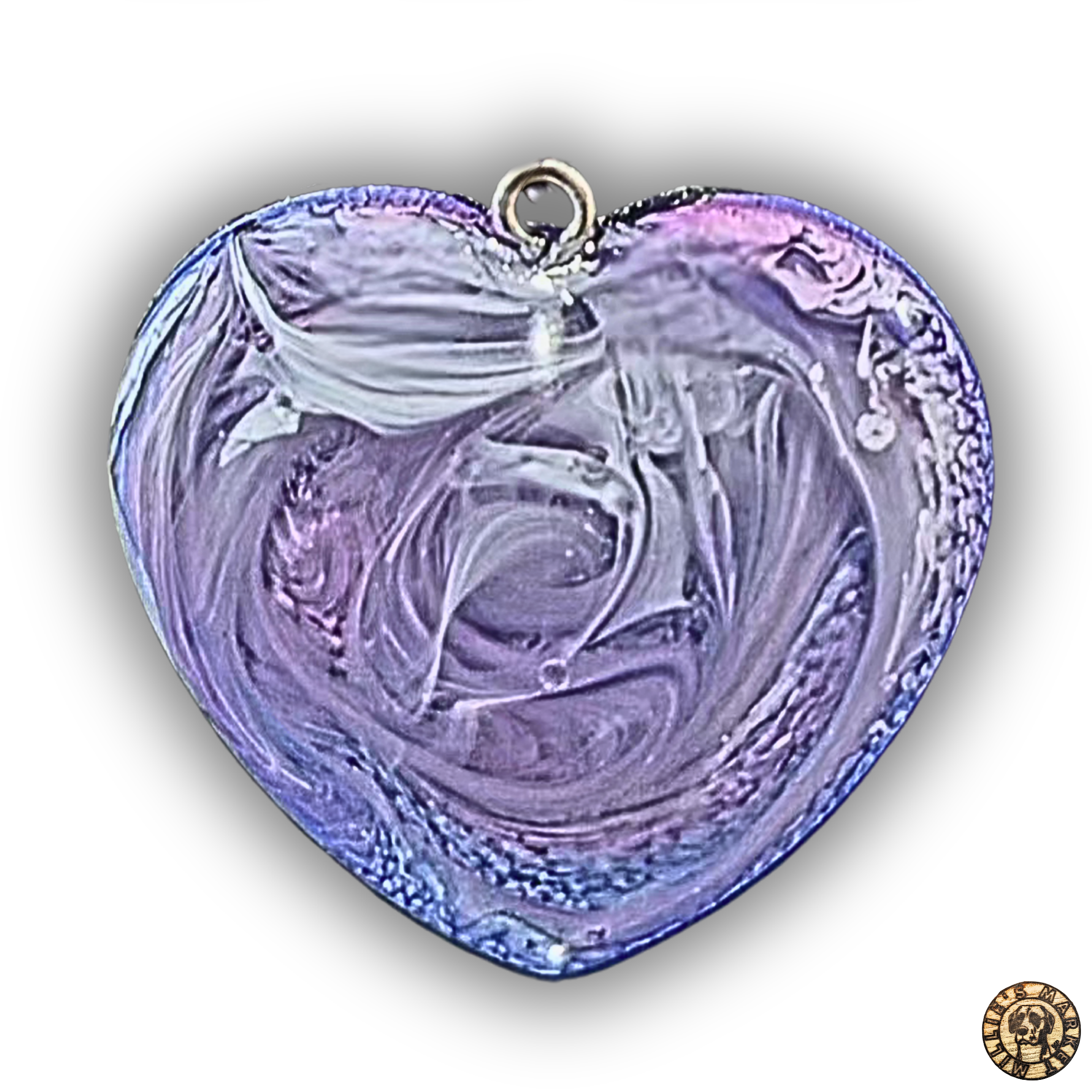 COTTON CANDY Handmade Resin Petri Pendant Necklace
