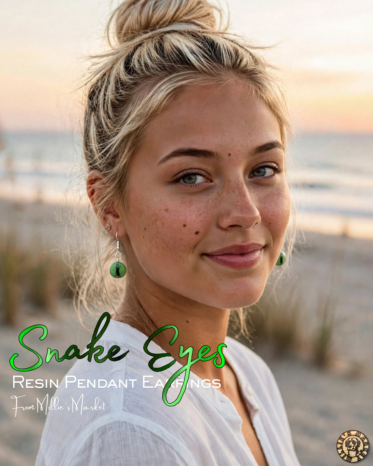 SNAKE EYES Handmade Resin Earrings