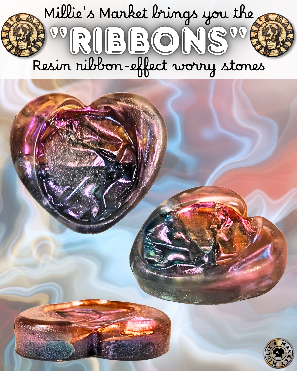 RIBBON Resin Worry Stone