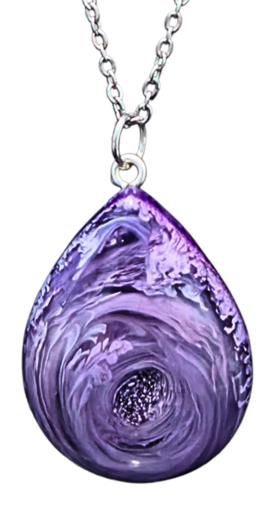ALZHEIMER'S AWARENESS Handmade Resin Petri Pendant Collection