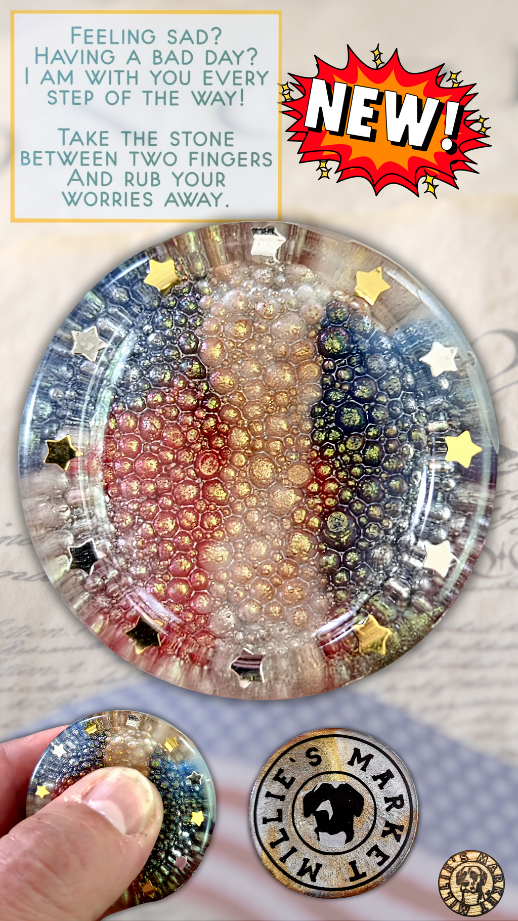 AMERICA 250 Resin Worry Stone