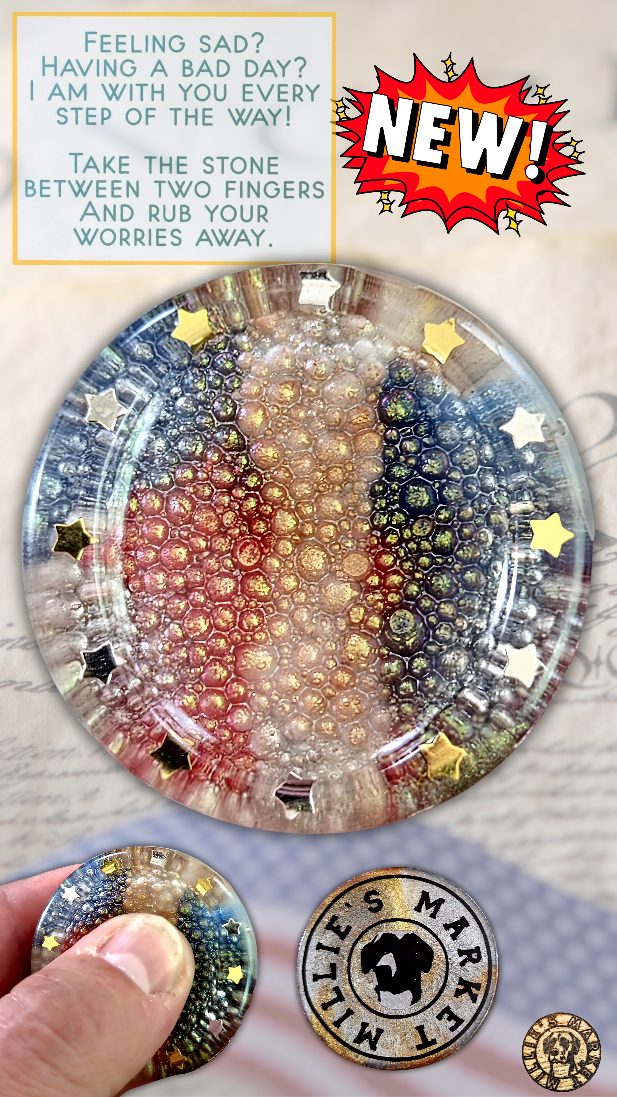 AMERICA 250 Resin Worry Stone