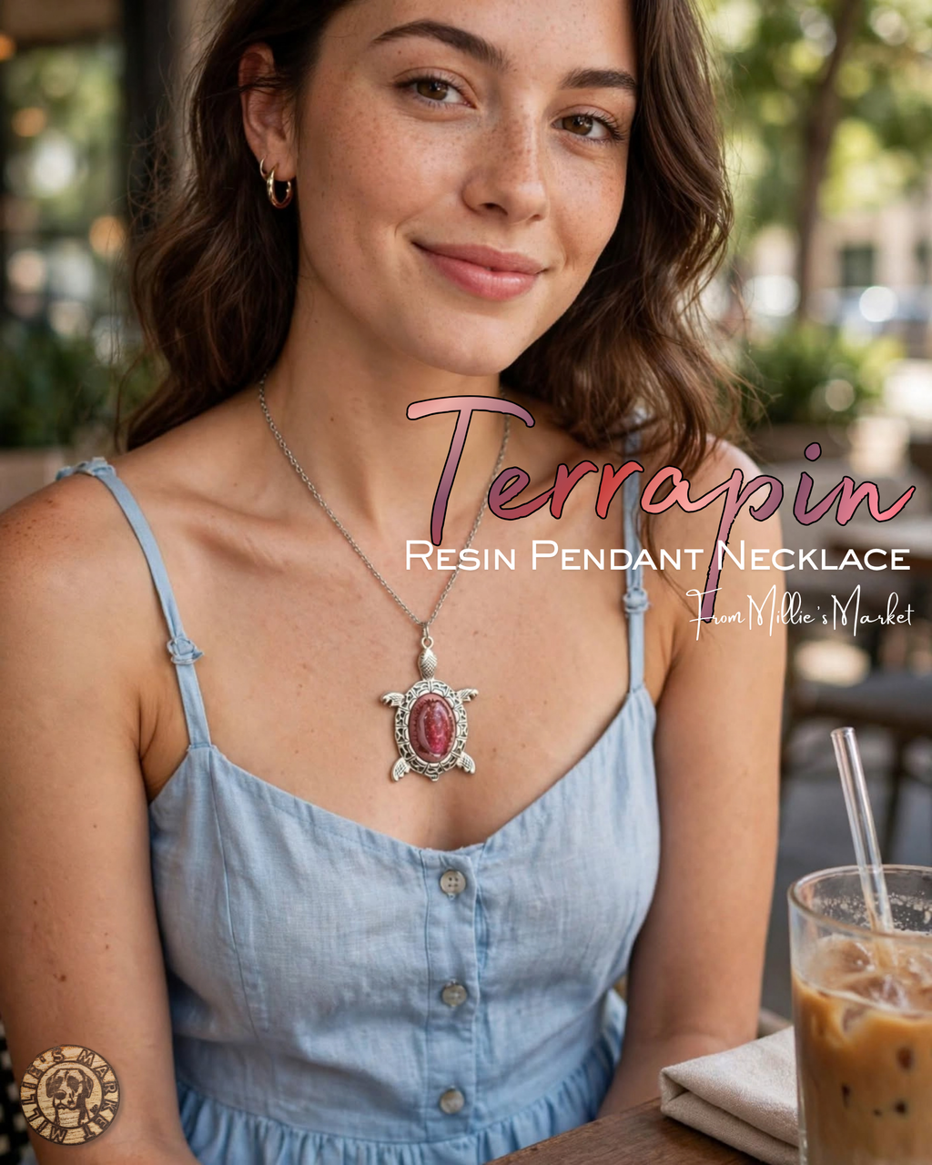 TERRAPIN Handmade Resin Petri Pendant Necklace