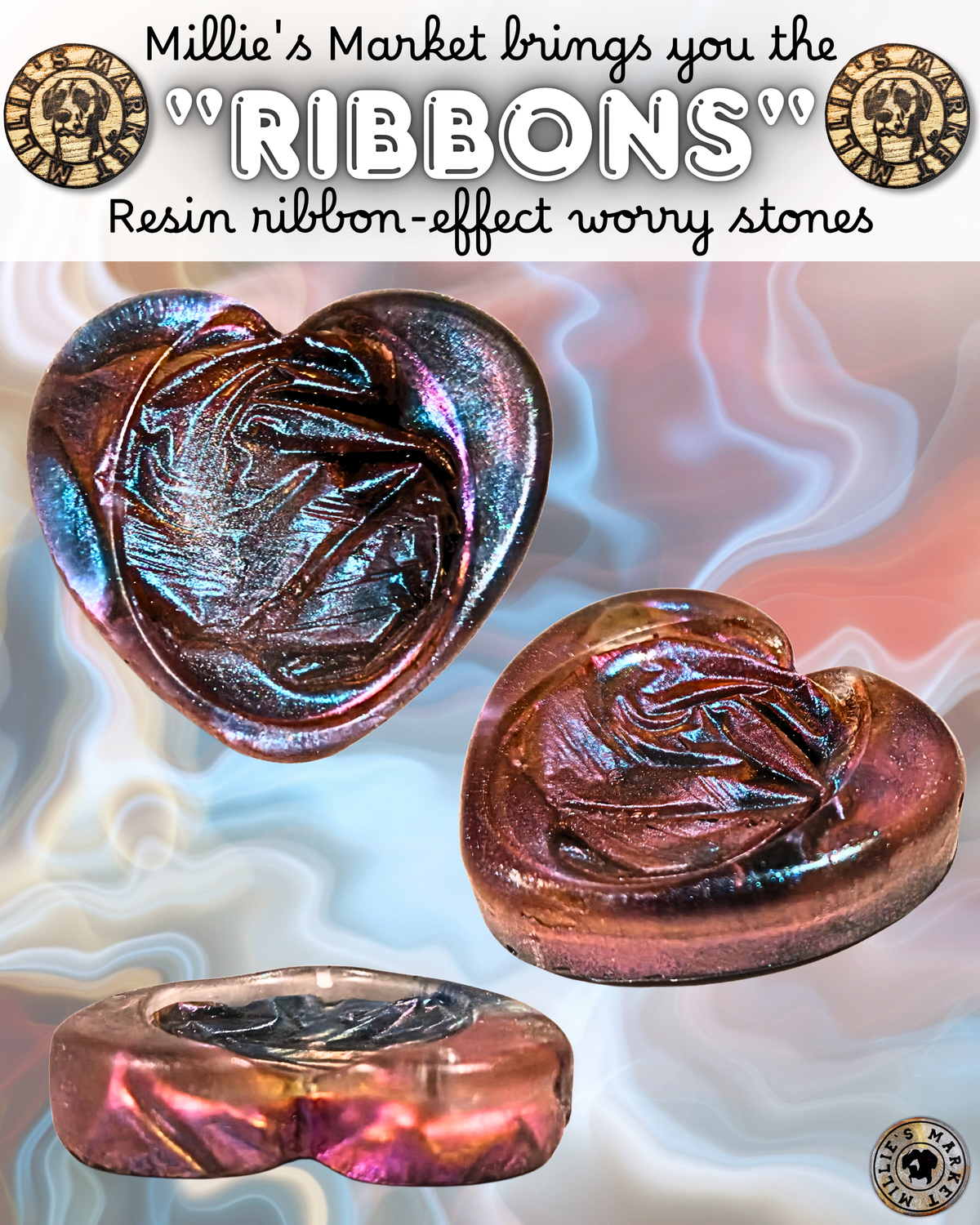 RIBBON Resin Worry Stone