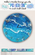 POSEIDON Handmade Resin Wall Clock