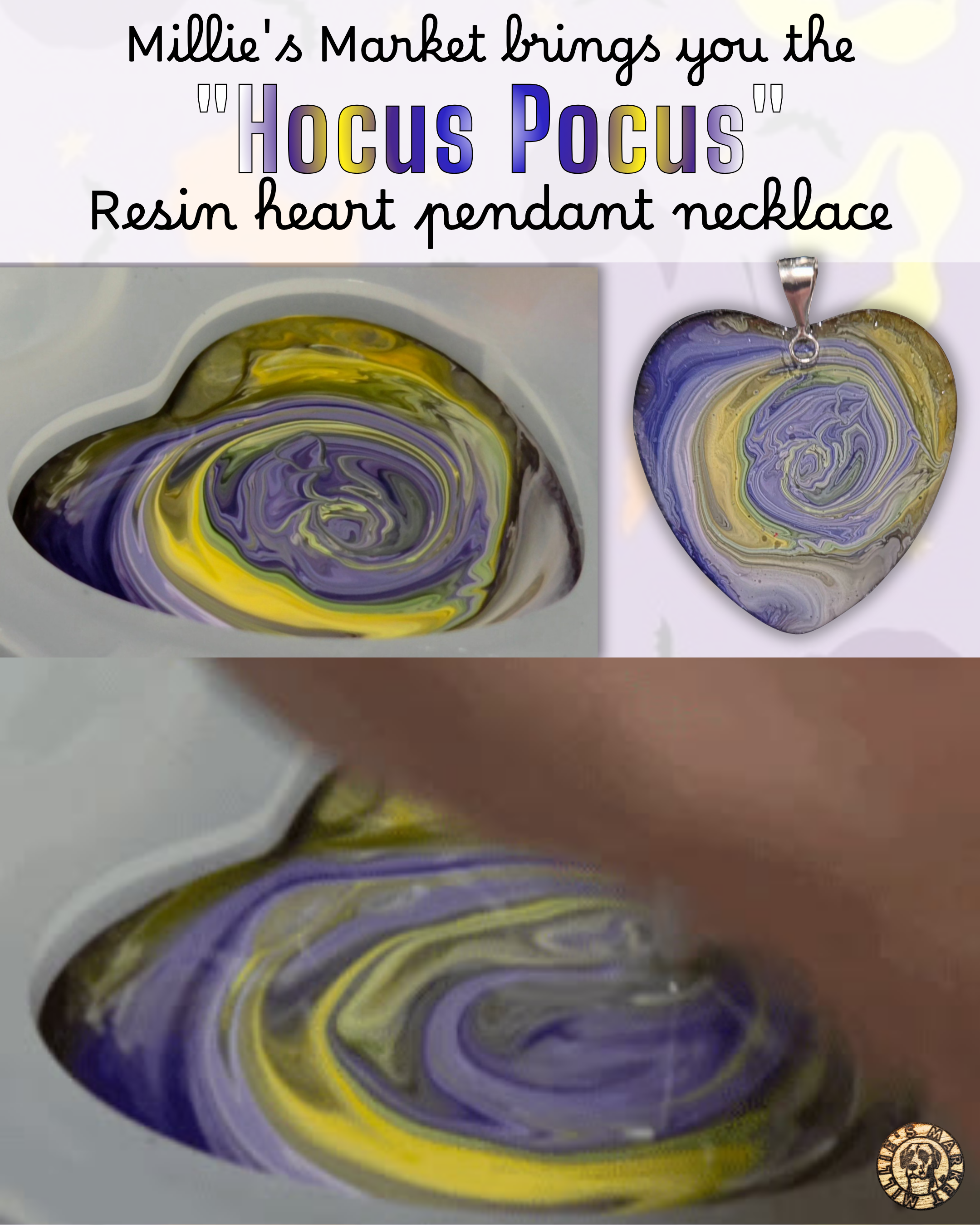 HOCUS POCUS Handmade Resin Pendant Necklace
