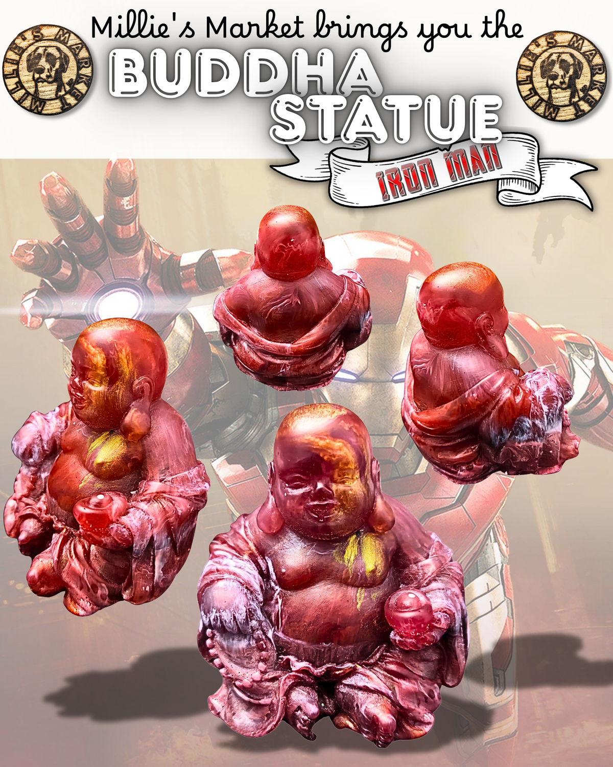 Handmade Resin Buddha Statue