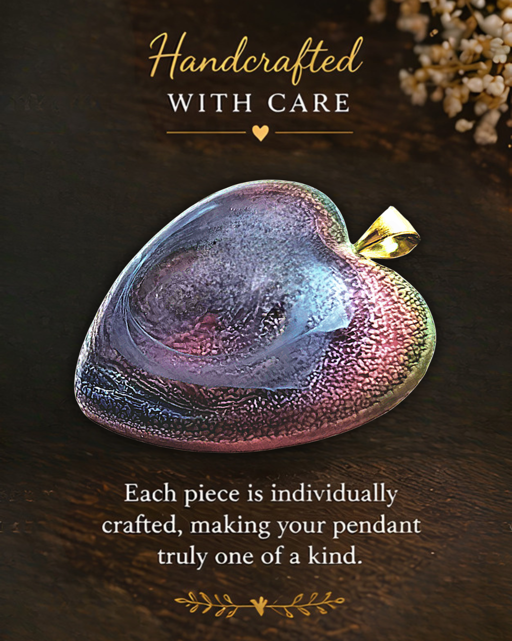 SKITTLES Handmade Resin Pendant Necklace | Heart Petri Jewelry