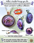 ALZHEIMER'S AWARENESS Handmade Resin Petri Pendant Collection