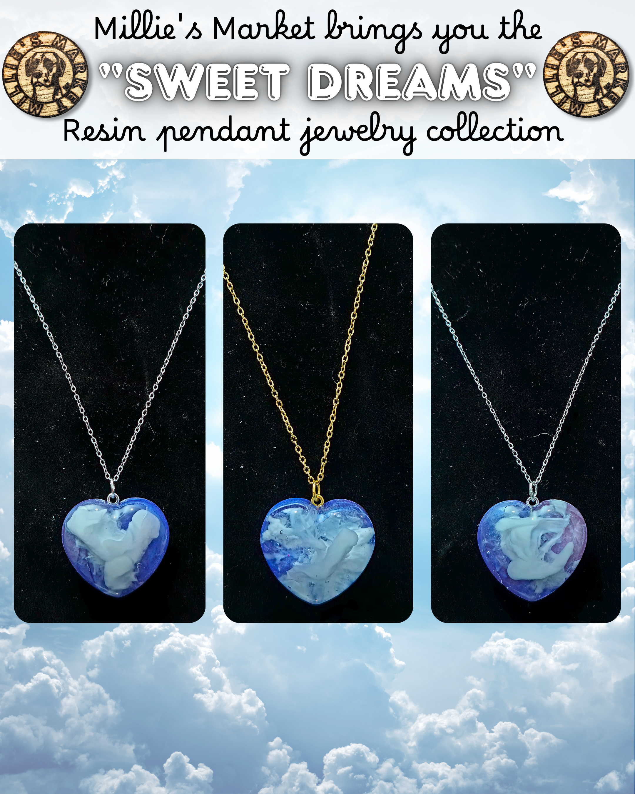 SWEET DREAMS Handmade Resin Pendant Jewelry Collection